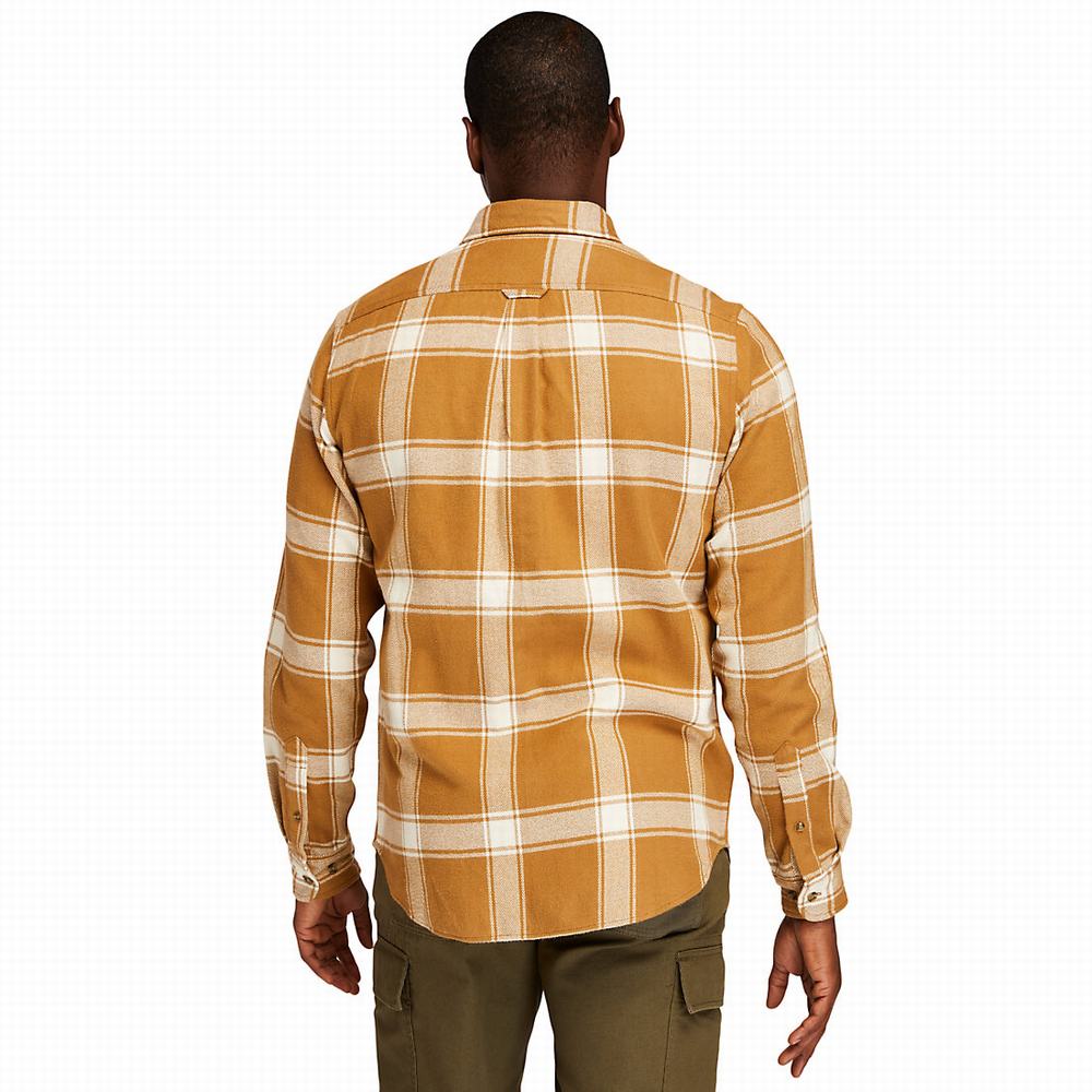 Kosele Timberland Heavy Flannel Checked Panske Hnede | UT3108627