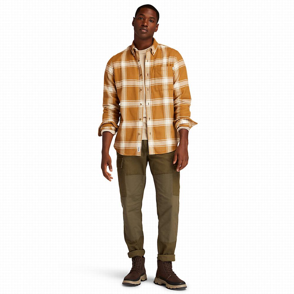 Kosele Timberland Heavy Flannel Checked Panske Hnede | UT3108627