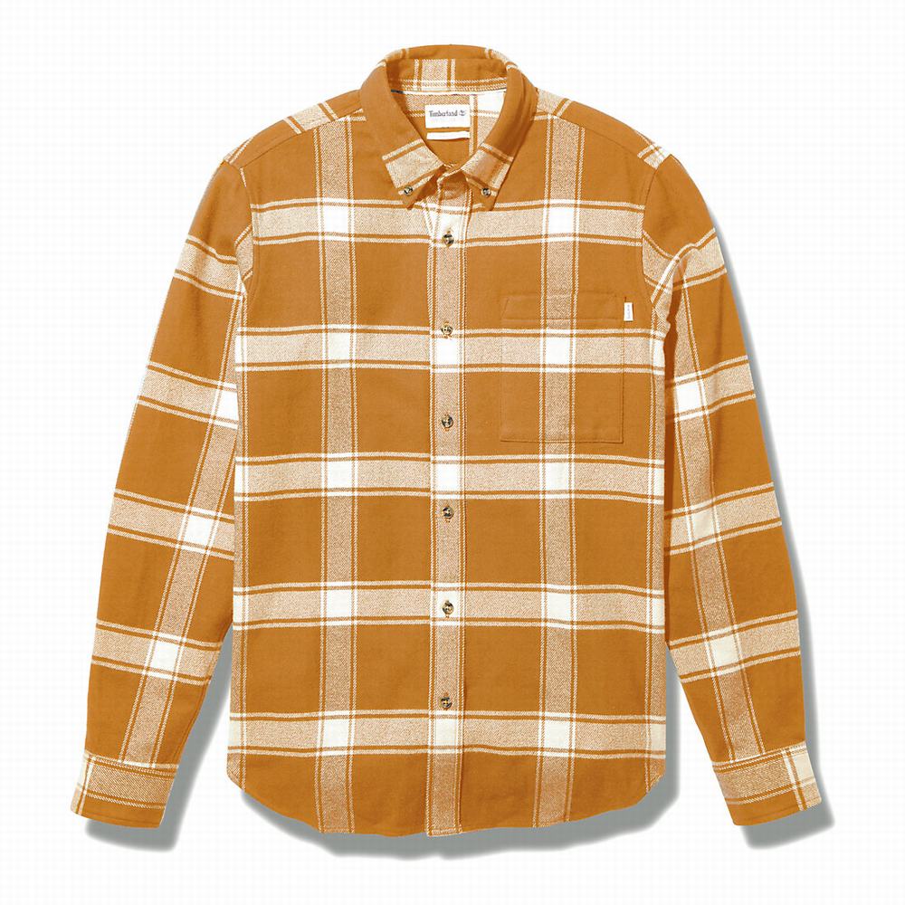 Kosele Timberland Heavy Flannel Checked Panske Hnede | UT3108627