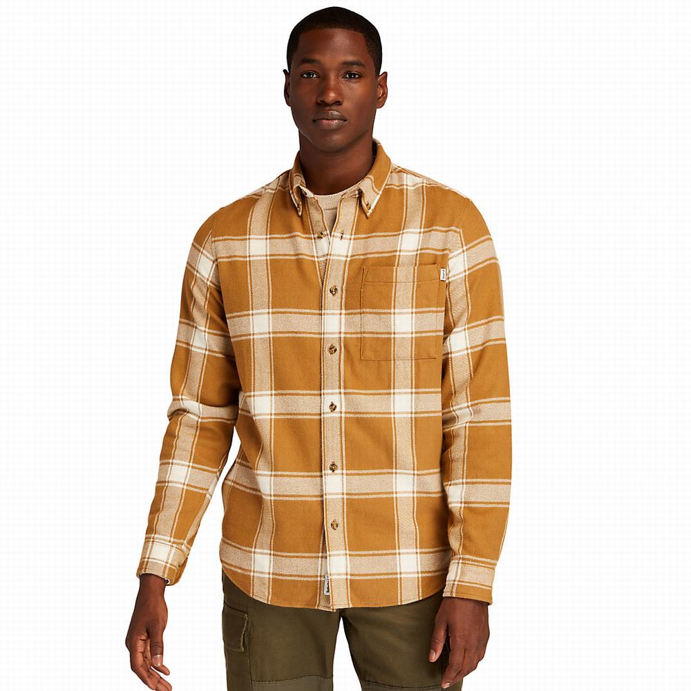 Kosele Timberland Heavy Flannel Checked Panske Hnede | UT3108627