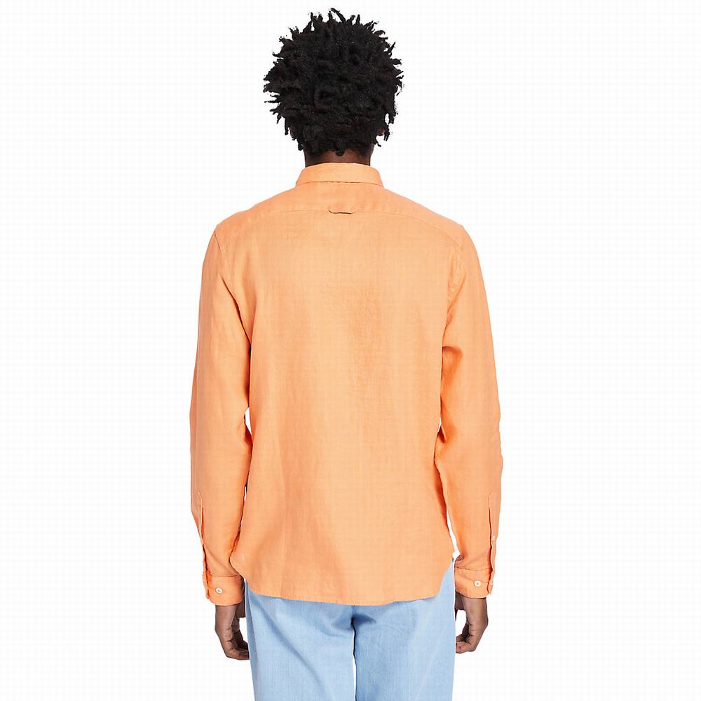 Kosele Timberland Mill River LS Linen Panske Oranžové | KP6791320