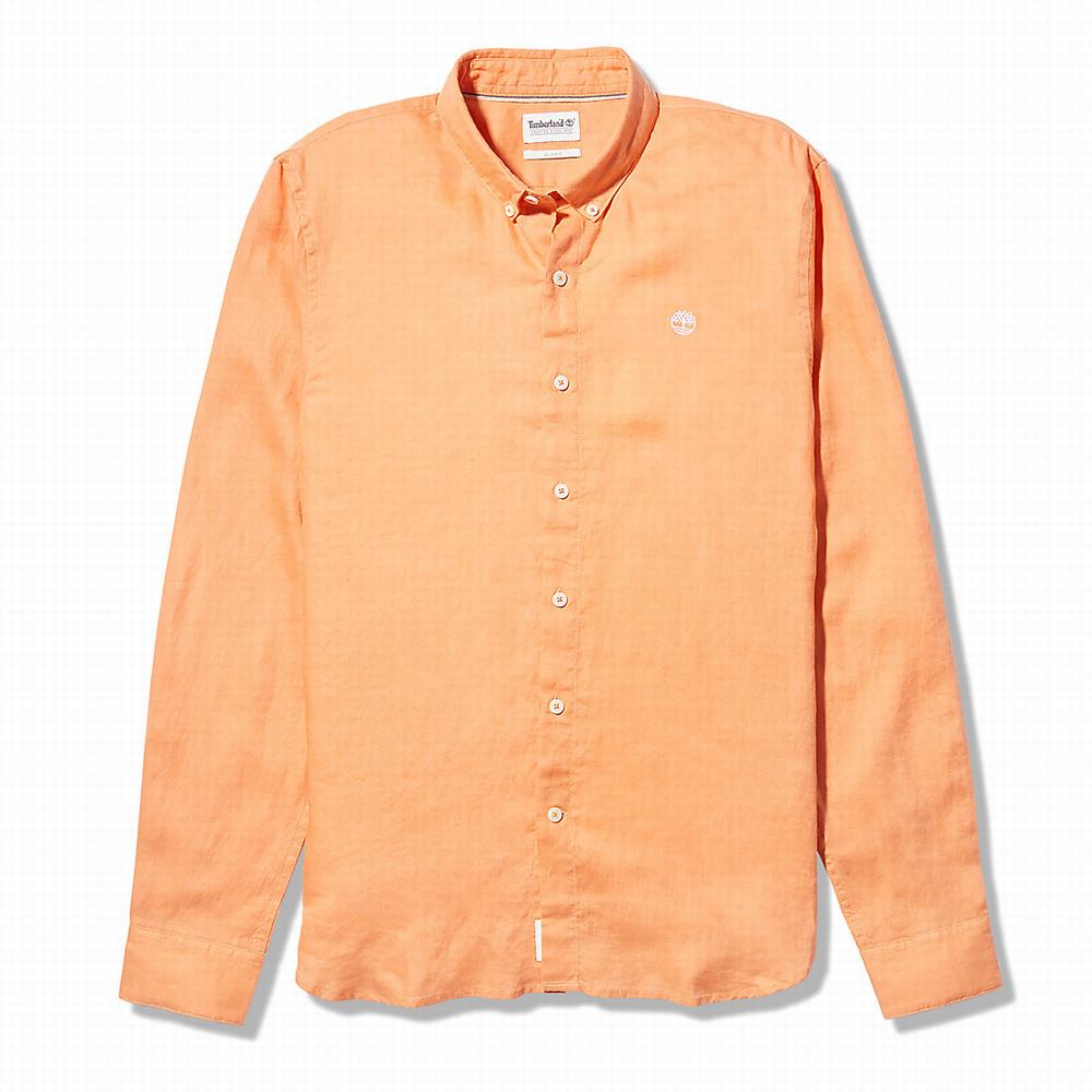 Kosele Timberland Mill River LS Linen Panske Oranžové | KP6791320