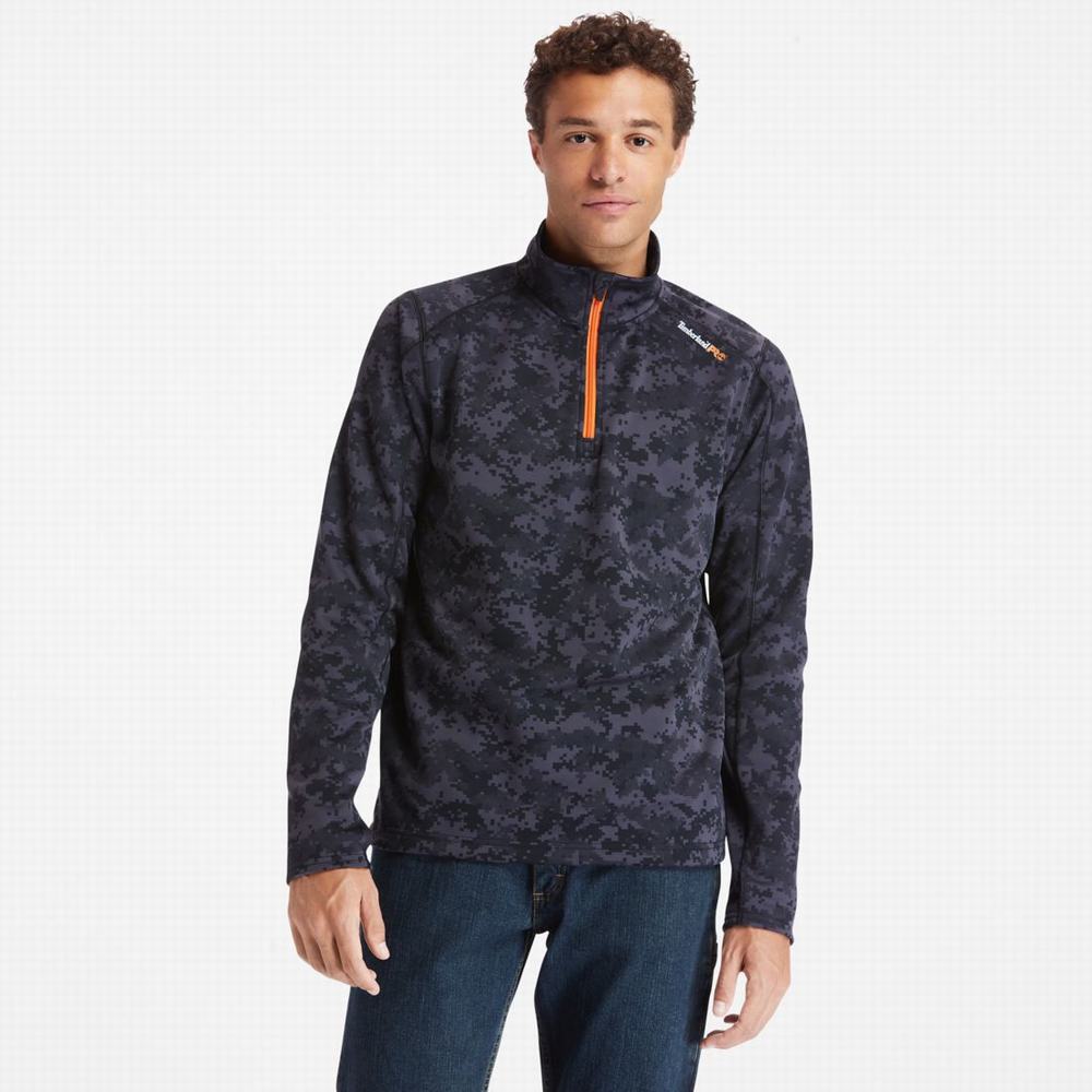 Kosele Timberland PRO® Understory Quarter-Zip Fleece Panske Čierne | JN2964857