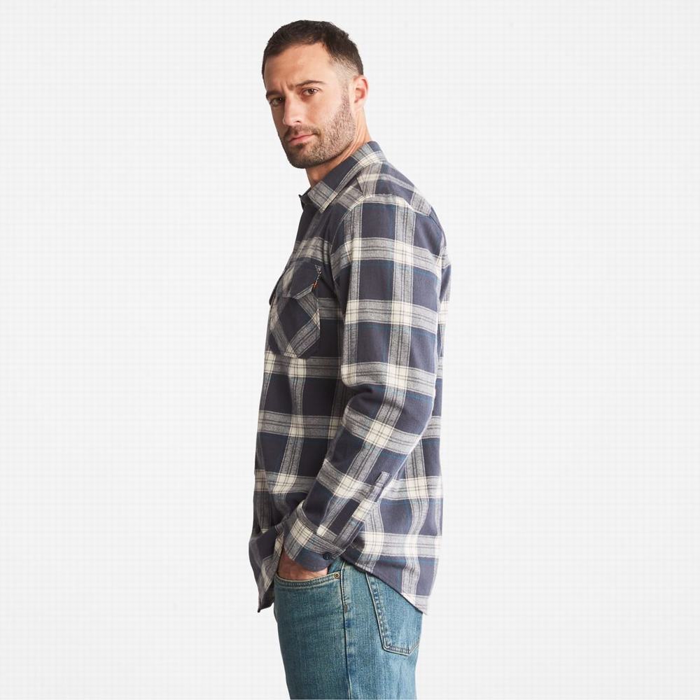 Kosele Timberland PRO® Woodfort Heavyweight Flannel Pracovná Panske India Ink Plaid | CD1604732