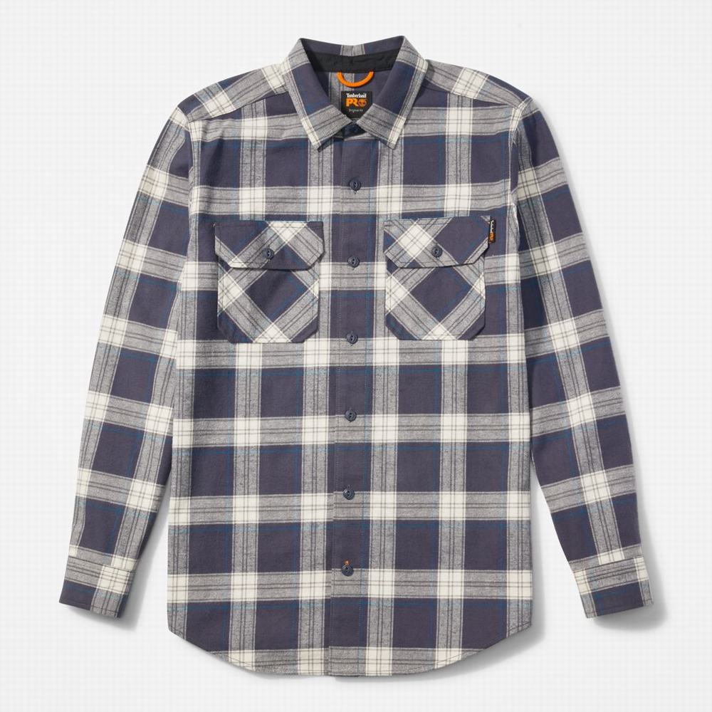 Kosele Timberland PRO® Woodfort Heavyweight Flannel Pracovná Panske India Ink Plaid | CD1604732