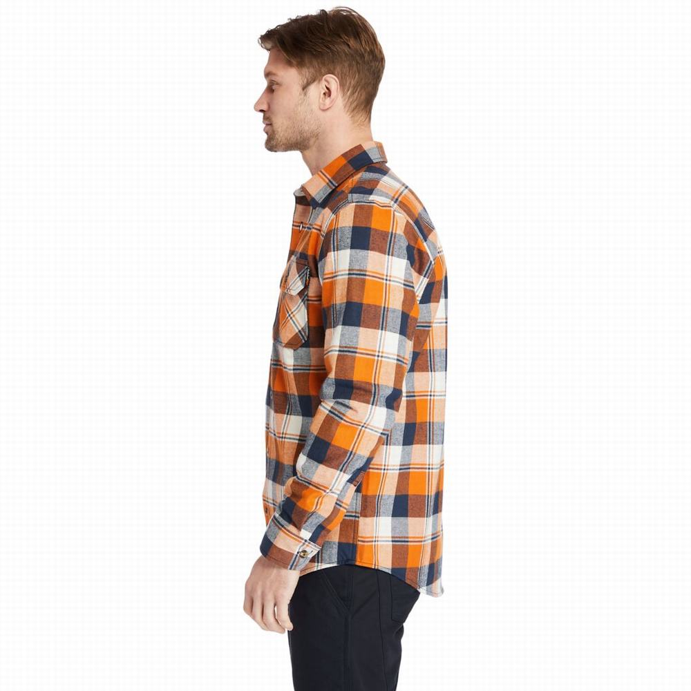 Kosele Timberland PRO® Woodfort Heavyweight Flannel Pracovná Panske Oranžové | JY8306417