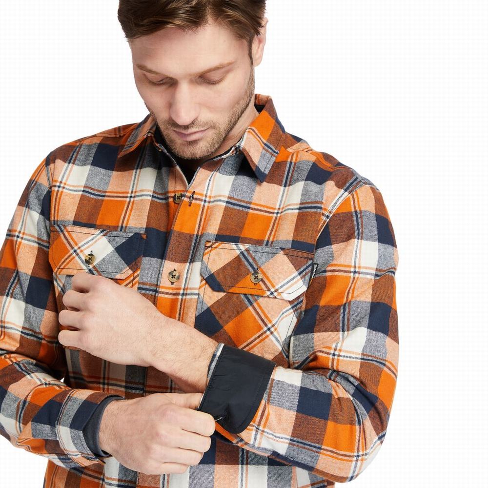 Kosele Timberland PRO® Woodfort Heavyweight Flannel Pracovná Panske Oranžové | JY8306417