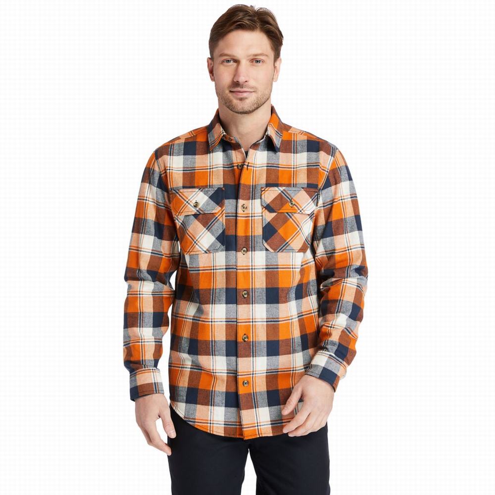 Kosele Timberland PRO® Woodfort Heavyweight Flannel Pracovná Panske Oranžové | JY8306417