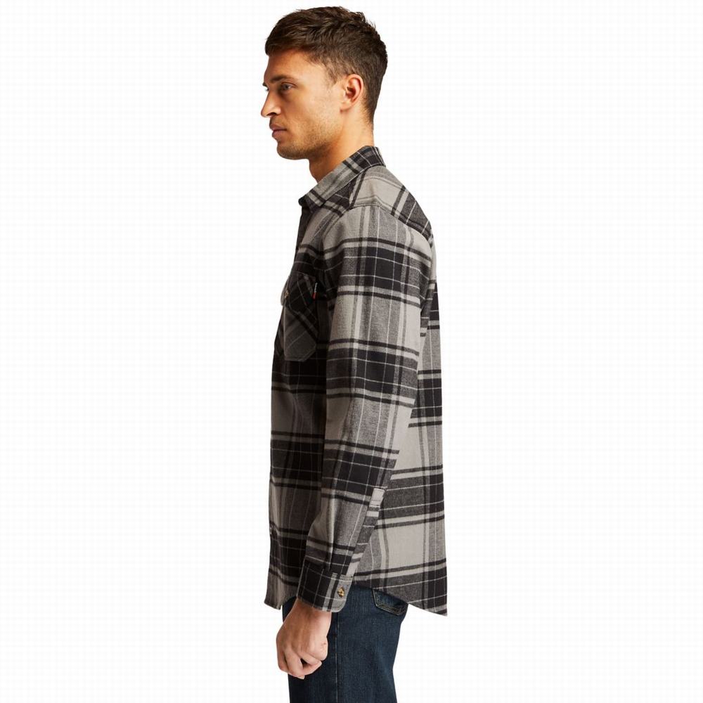 Kosele Timberland PRO® Woodfort Heavyweight Flannel Pracovná Panske Siva | RC0634785