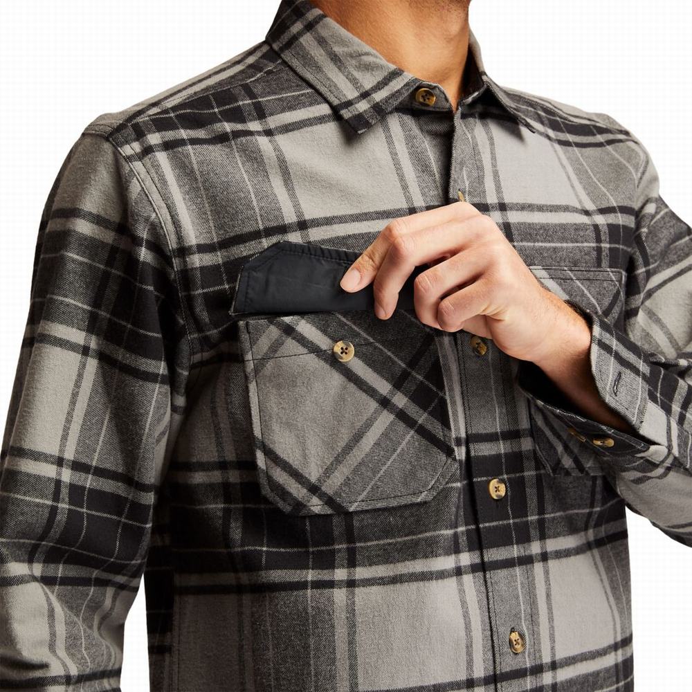 Kosele Timberland PRO® Woodfort Heavyweight Flannel Pracovná Panske Siva | RC0634785