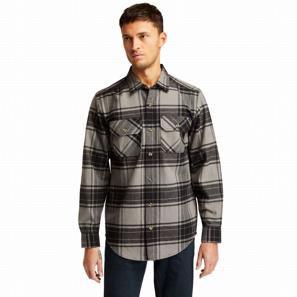 Kosele Timberland PRO® Woodfort Heavyweight Flannel Pracovná Panske Siva | RC0634785