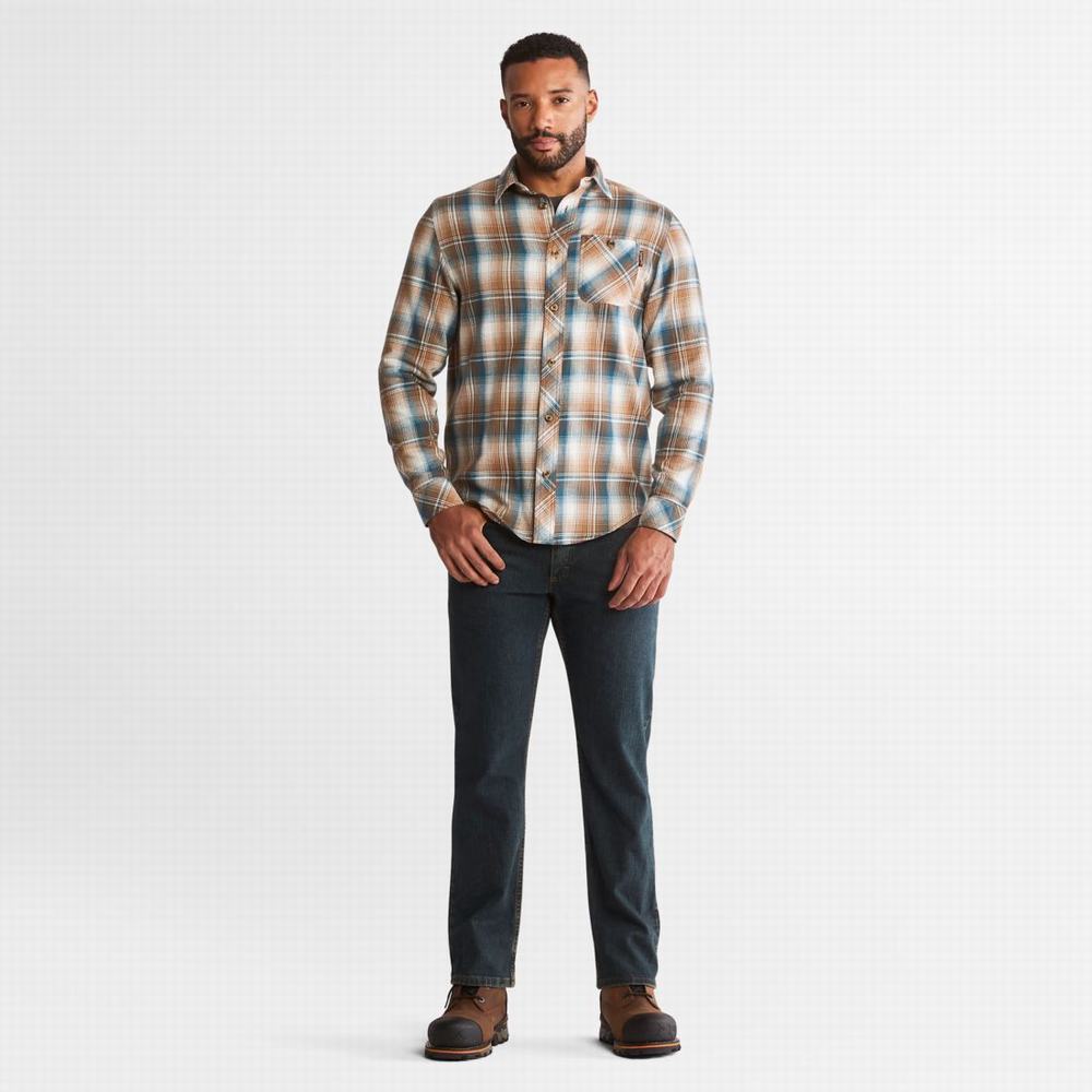 Kosele Timberland PRO® Woodfort Midweight Flannel Pracovná Panske Hnede | IT7035619