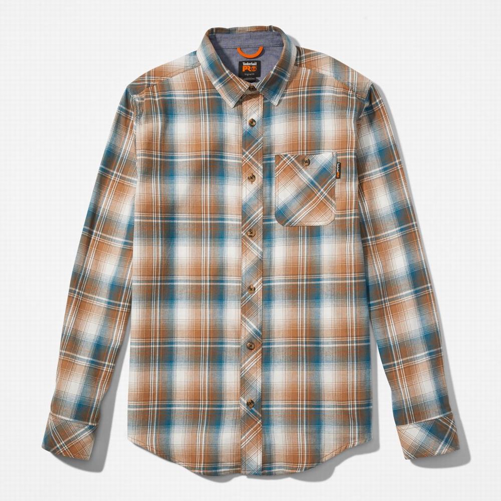 Kosele Timberland PRO® Woodfort Midweight Flannel Pracovná Panske Hnede | IT7035619