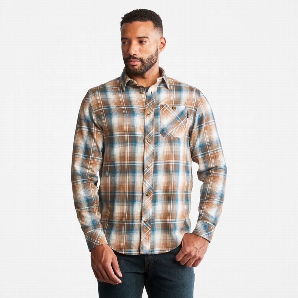 Kosele Timberland PRO® Woodfort Midweight Flannel Pracovná Panske Hnede | IT7035619