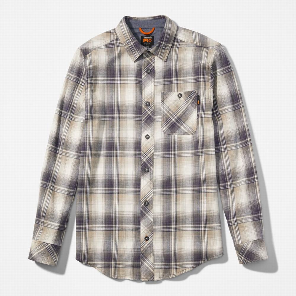 Kosele Timberland PRO® Woodfort Midweight Flannel Pracovná Panske Siva | NH6381472