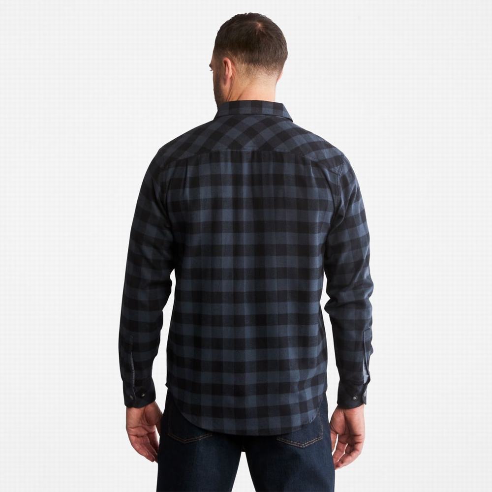 Kosele Timberland PRO® Woodfort Midweight Flannel Pracovná Panske Námornícka Modrá | NH9620348