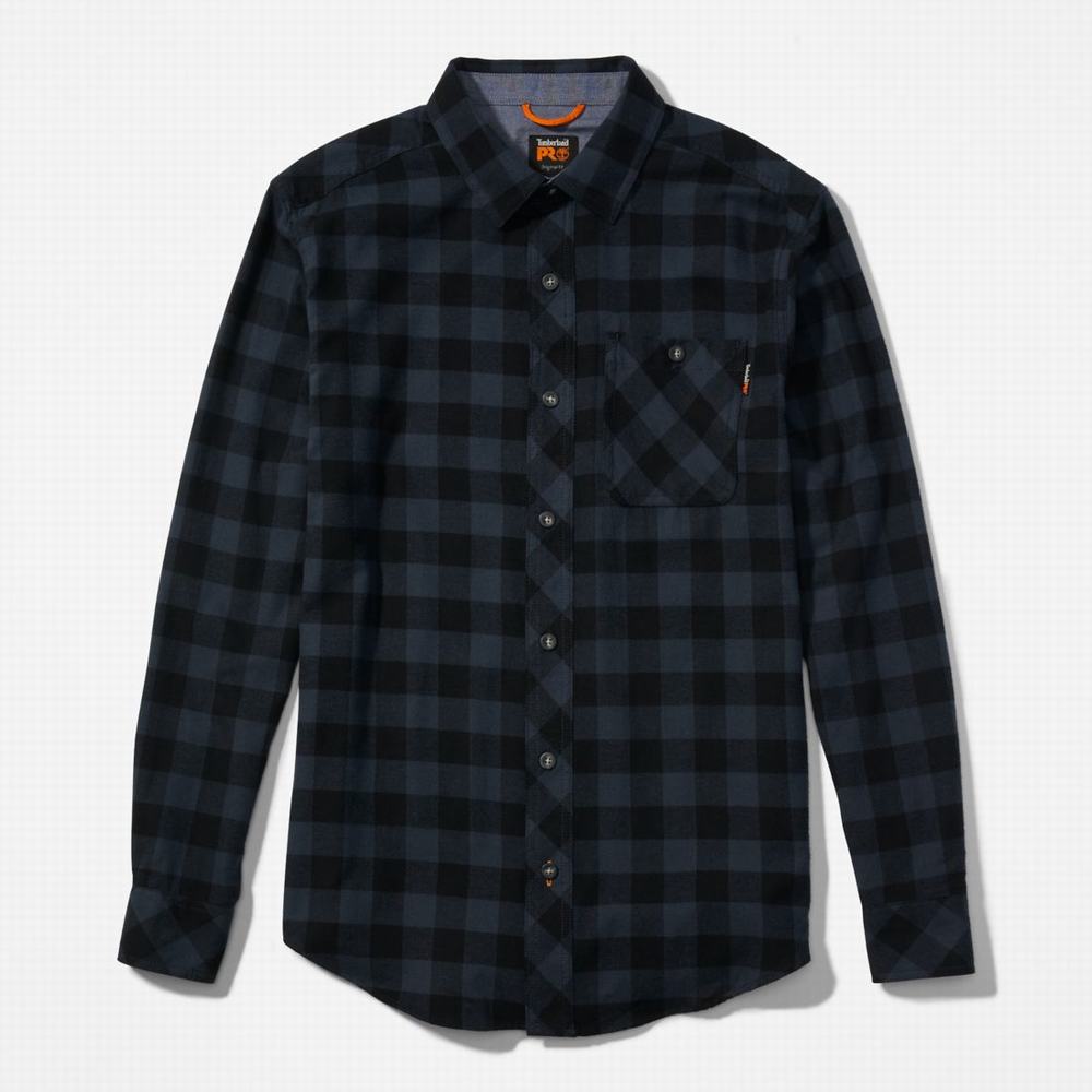 Kosele Timberland PRO® Woodfort Midweight Flannel Pracovná Panske Námornícka Modrá | NH9620348