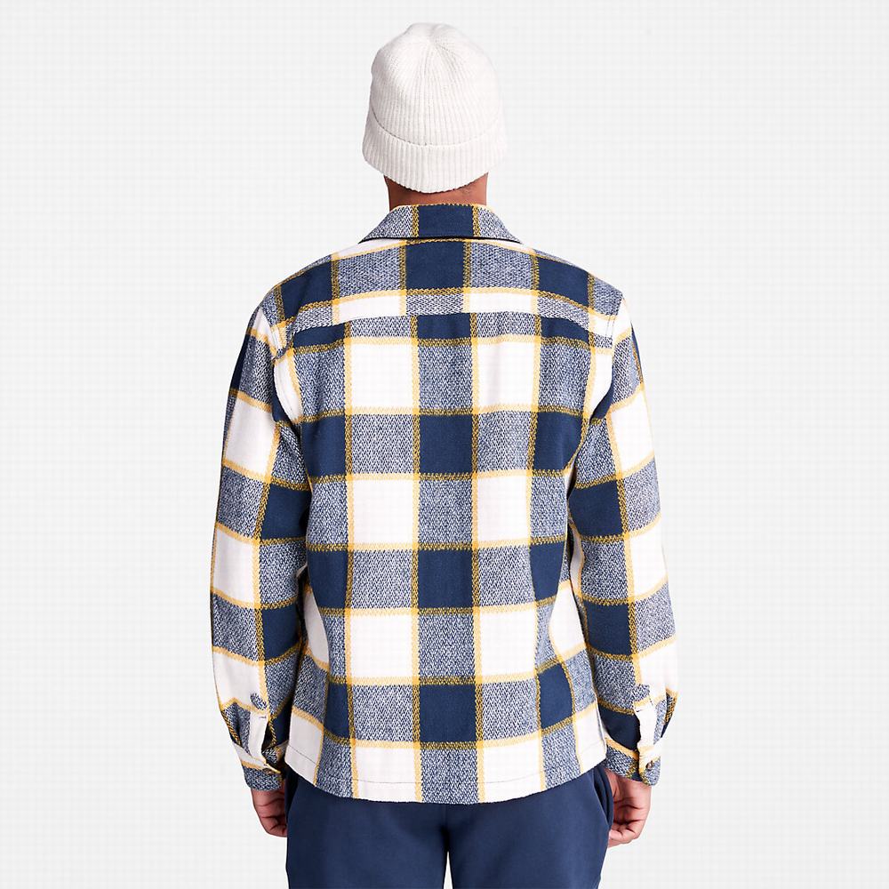 Kosele Timberland Plaid Overshirt Panske Námornícka Modrá | RB6184925