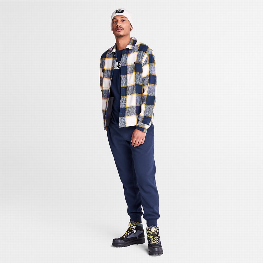 Kosele Timberland Plaid Overshirt Panske Námornícka Modrá | RB6184925