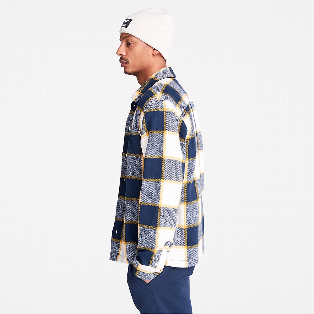 Kosele Timberland Plaid Overshirt Panske Námornícka Modrá | RB6184925