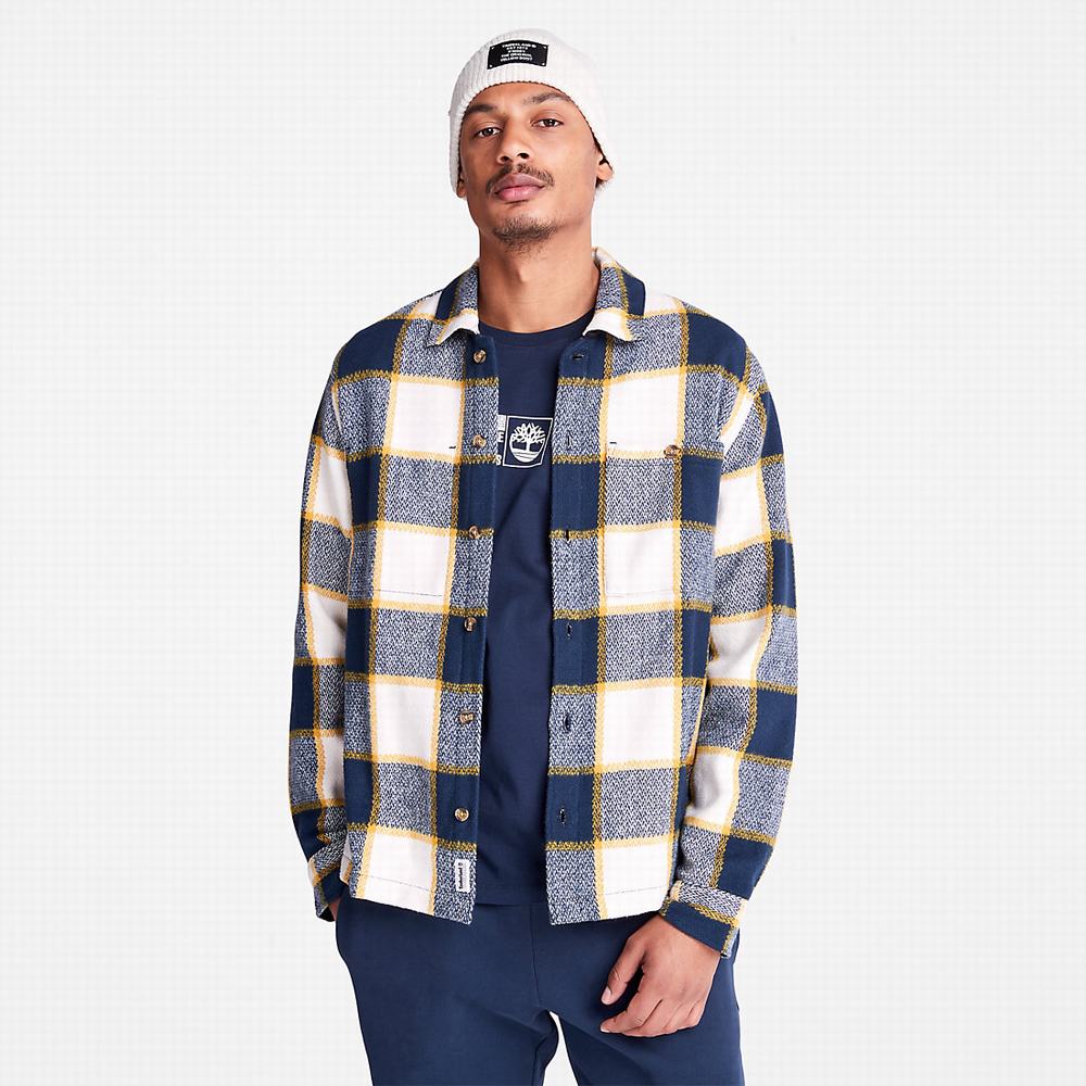 Kosele Timberland Plaid Overshirt Panske Námornícka Modrá | RB6184925