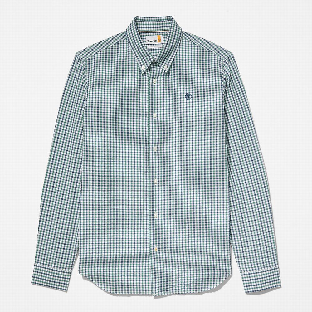 Kosele Timberland Seersucker Gingham Panske Tyrkysové | GK5398017