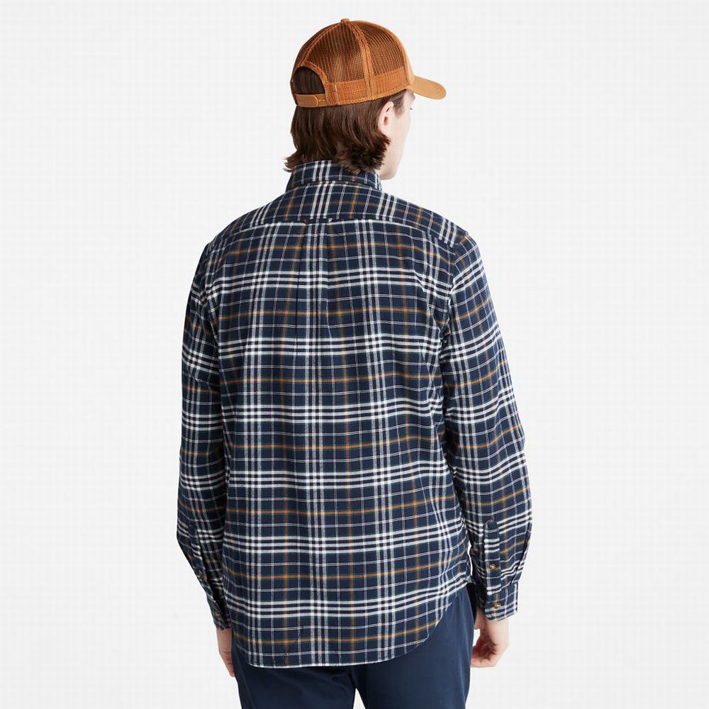 Kosele Timberland Tartan Shirt with SolucellAir™ Technológie Panske Námornícka Modrá | AZ0759614