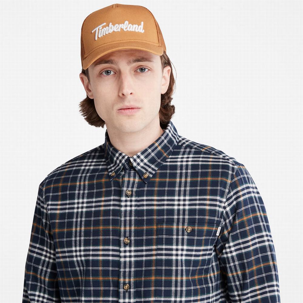 Kosele Timberland Tartan Shirt with SolucellAir™ Technológie Panske Námornícka Modrá | AZ0759614