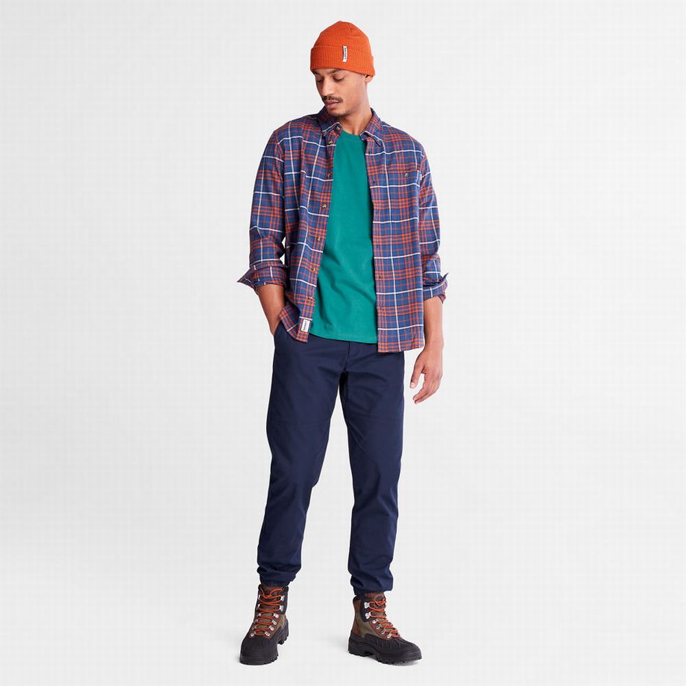 Kosele Timberland Tartan Shirt with SolucellAir™ Technológie Panske Modre | IE8927413