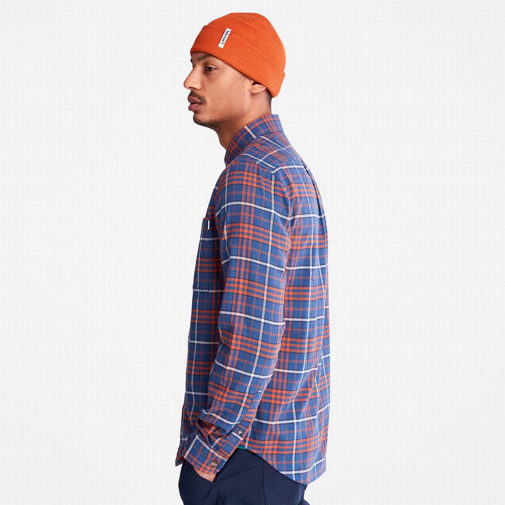 Kosele Timberland Tartan Shirt with SolucellAir™ Technológie Panske Modre | IE8927413