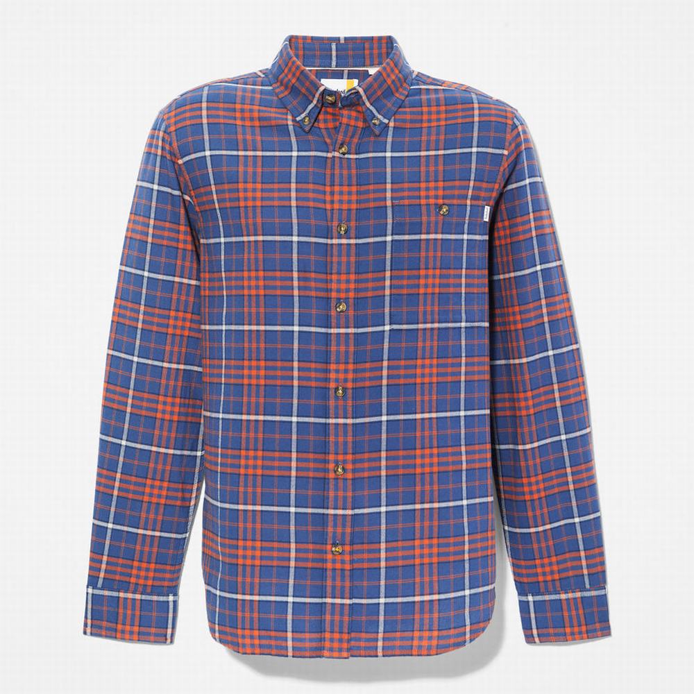 Kosele Timberland Tartan Shirt with SolucellAir™ Technológie Panske Modre | IE8927413