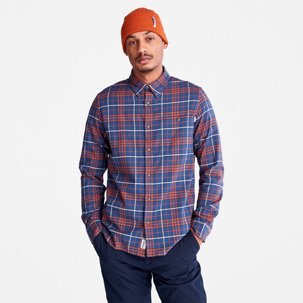 Kosele Timberland Tartan Shirt with SolucellAir™ Technológie Panske Modre | IE8927413