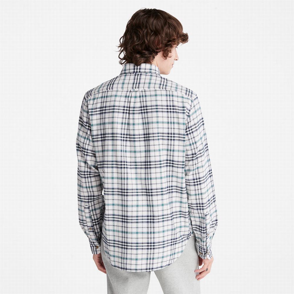 Kosele Timberland Tartan Shirt with SolucellAir™ Technológie Panske Biele | JT0389267