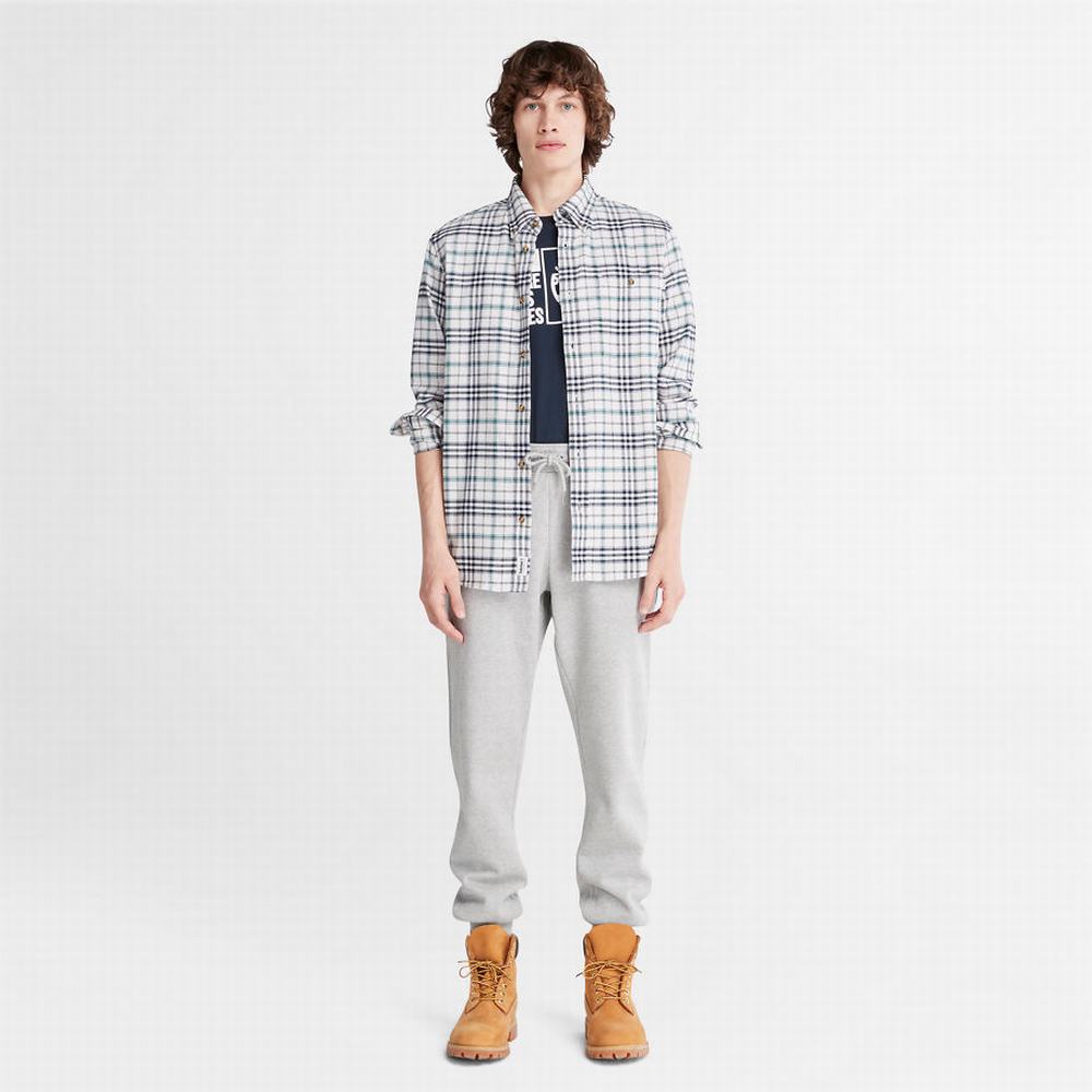 Kosele Timberland Tartan Shirt with SolucellAir™ Technológie Panske Biele | JT0389267