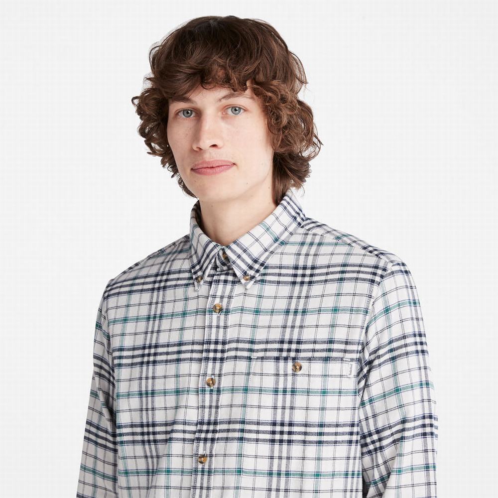 Kosele Timberland Tartan Shirt with SolucellAir™ Technológie Panske Biele | JT0389267