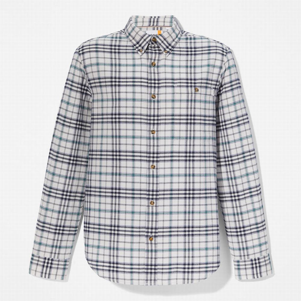 Kosele Timberland Tartan Shirt with SolucellAir™ Technológie Panske Biele | JT0389267