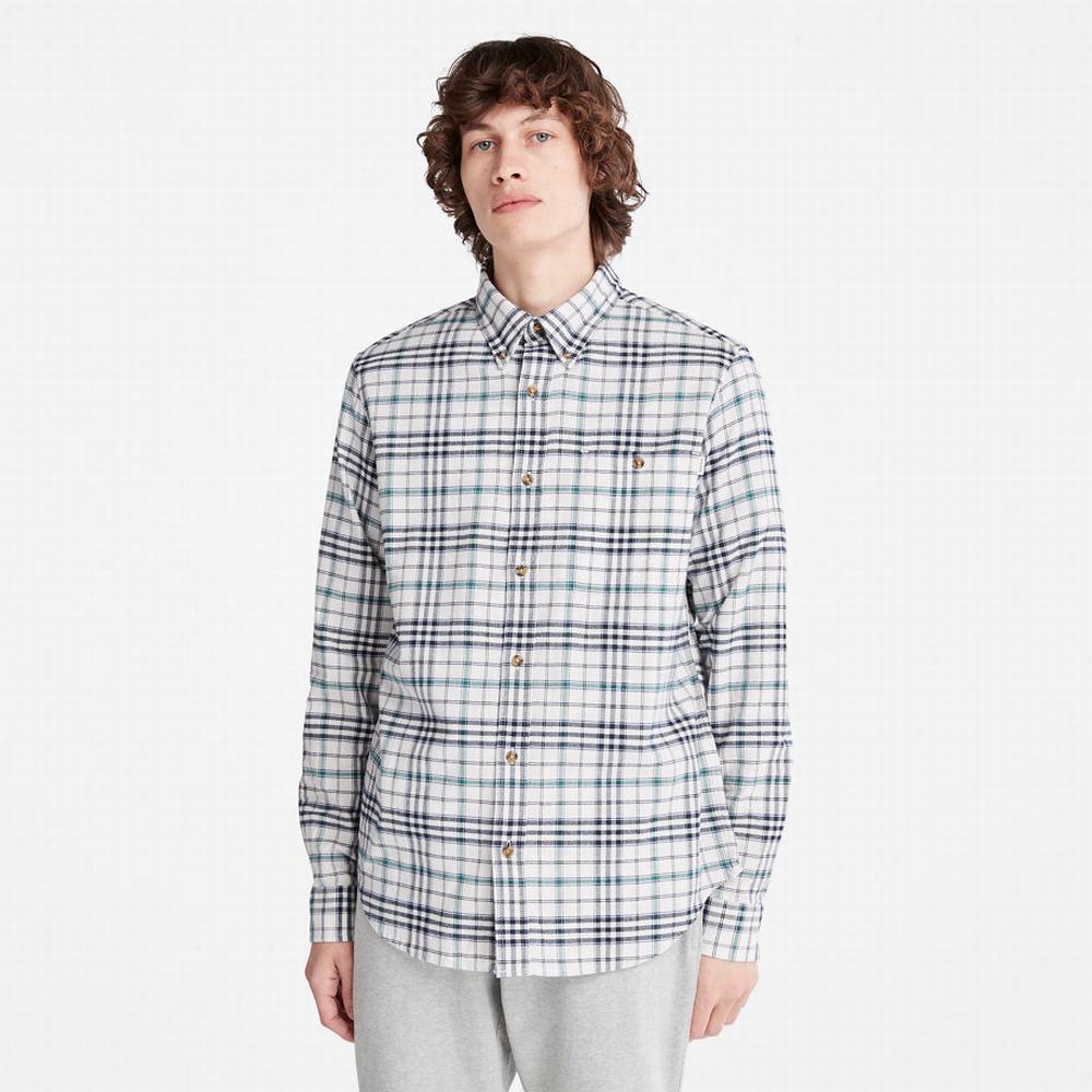 Kosele Timberland Tartan Shirt with SolucellAir™ Technológie Panske Biele | JT0389267