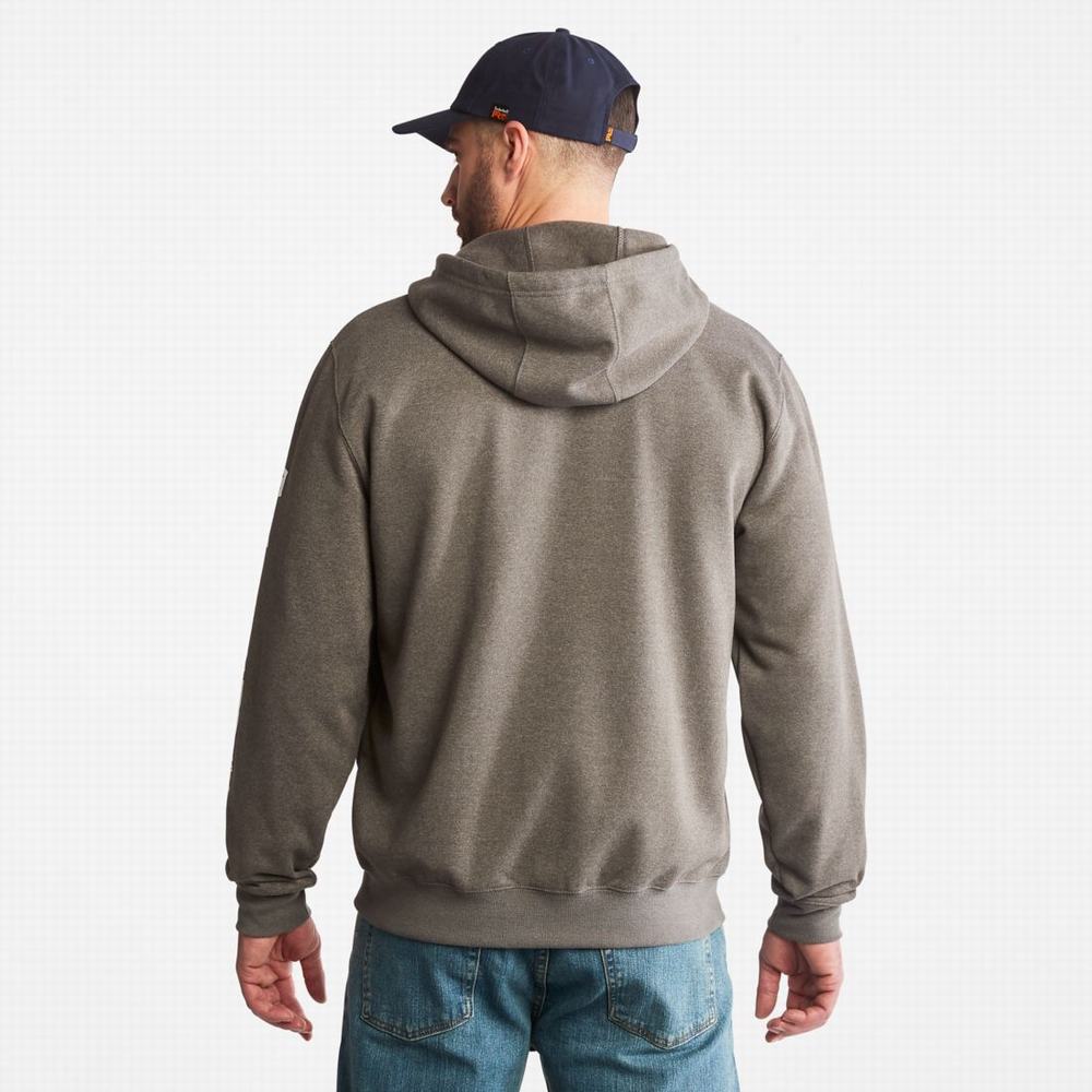 Mikiny S Kapucňou Timberland PRO® Hood Honcho Sport Zip-Front Panske Tmavo Siva Biele | AY1869745