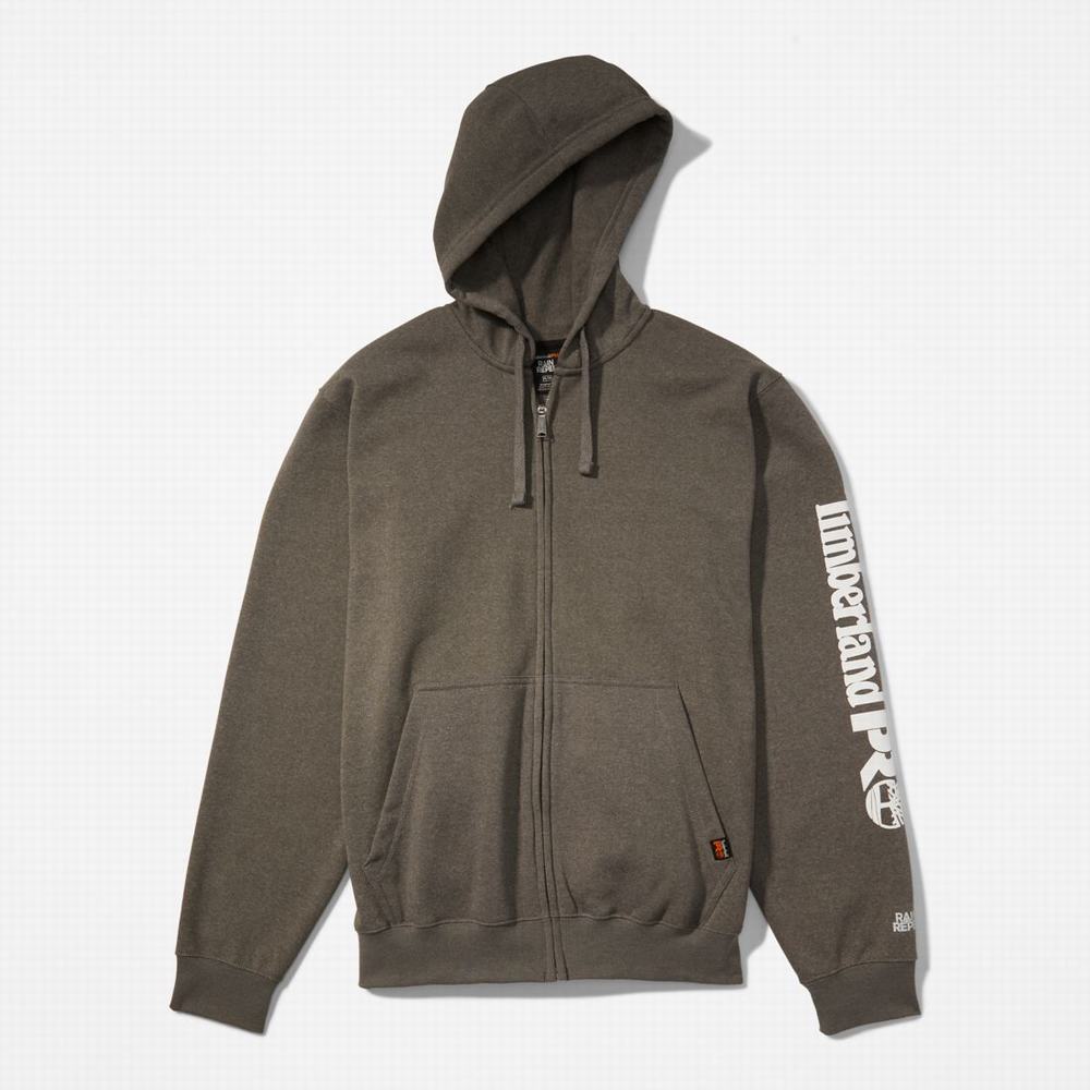 Mikiny S Kapucňou Timberland PRO® Hood Honcho Sport Zip-Front Panske Tmavo Siva Biele | AY1869745