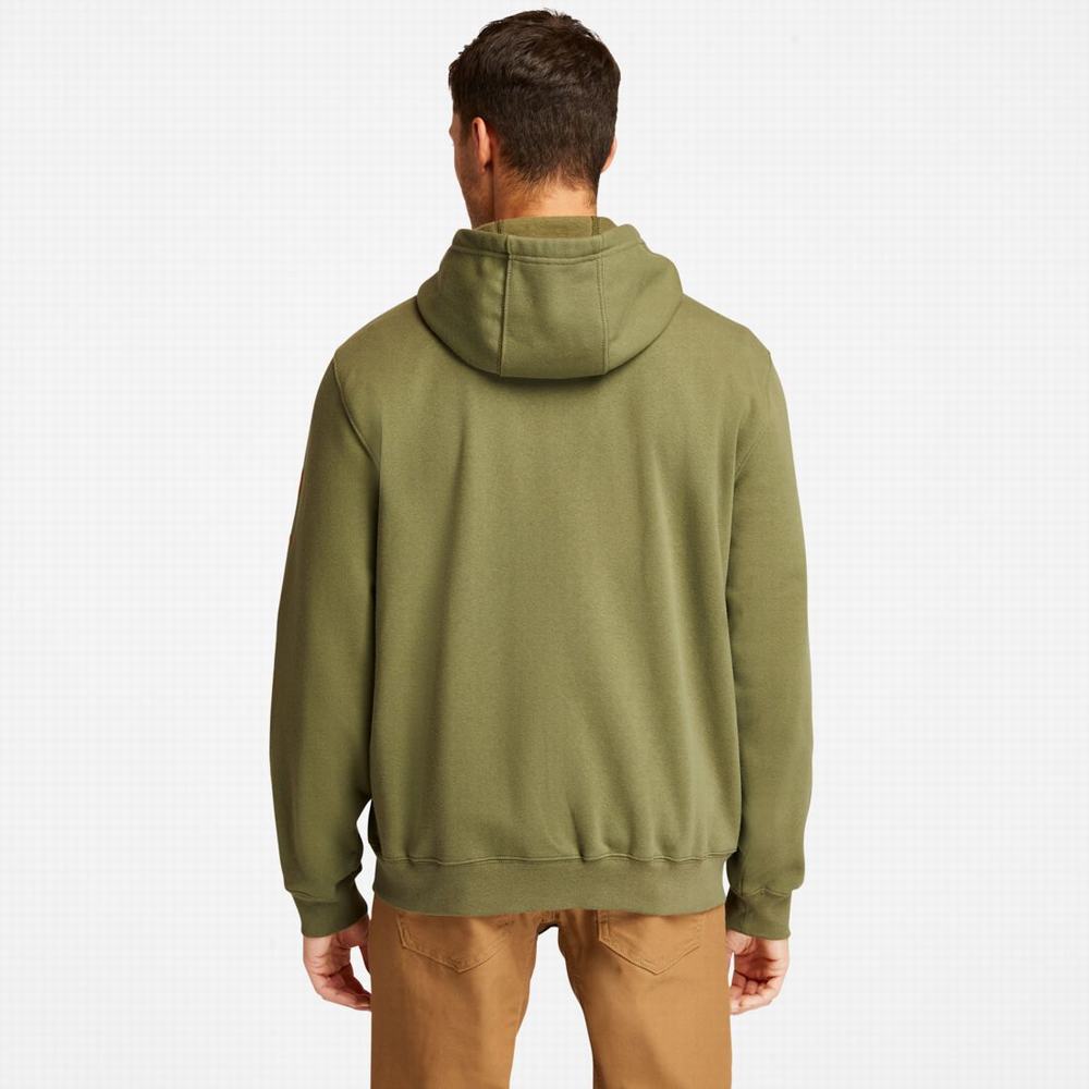 Mikiny S Kapucňou Timberland PRO® Hood Honcho Sport Zip-Front Panske Olivovo Zelená | BH4768251