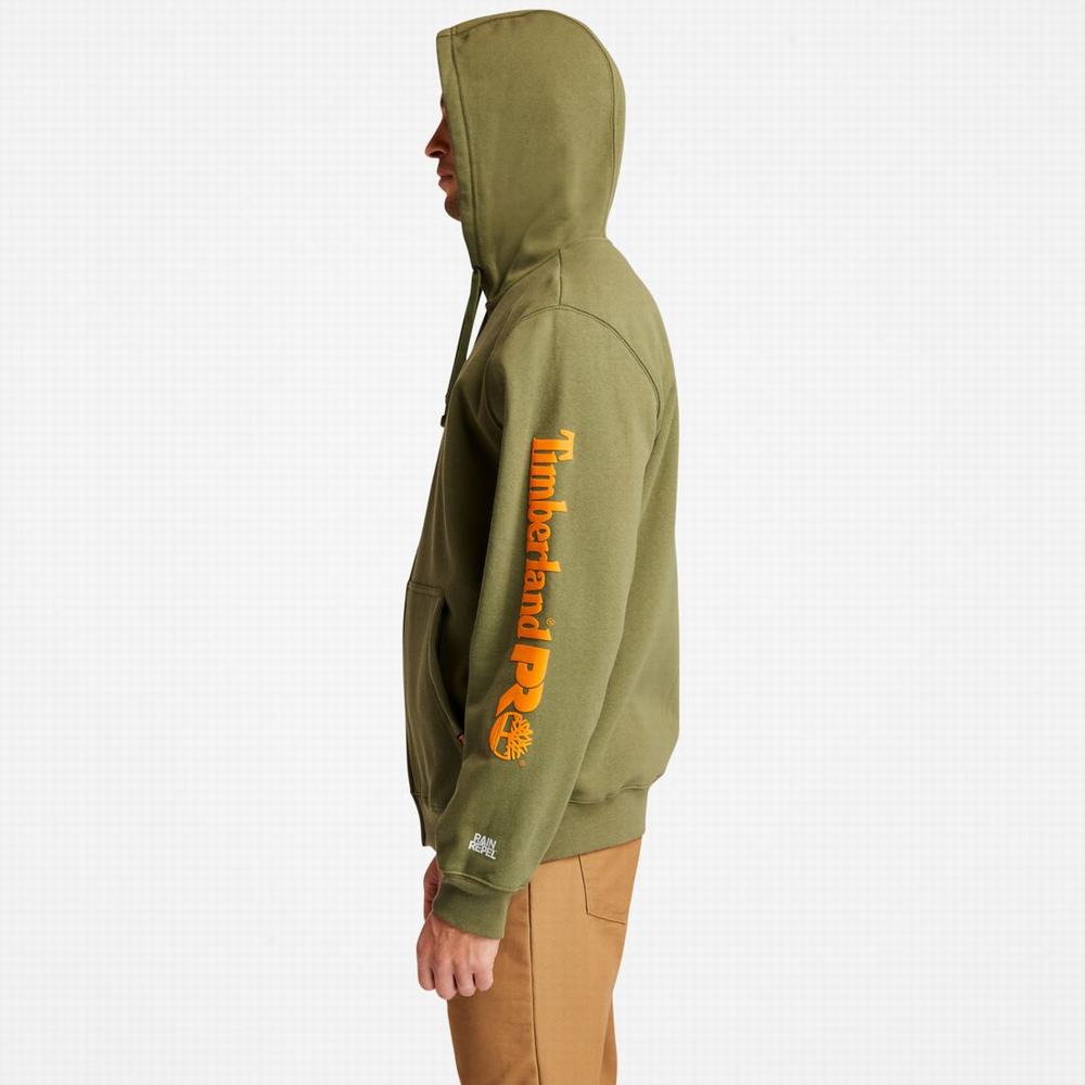 Mikiny S Kapucňou Timberland PRO® Hood Honcho Sport Zip-Front Panske Olivovo Zelená | BH4768251