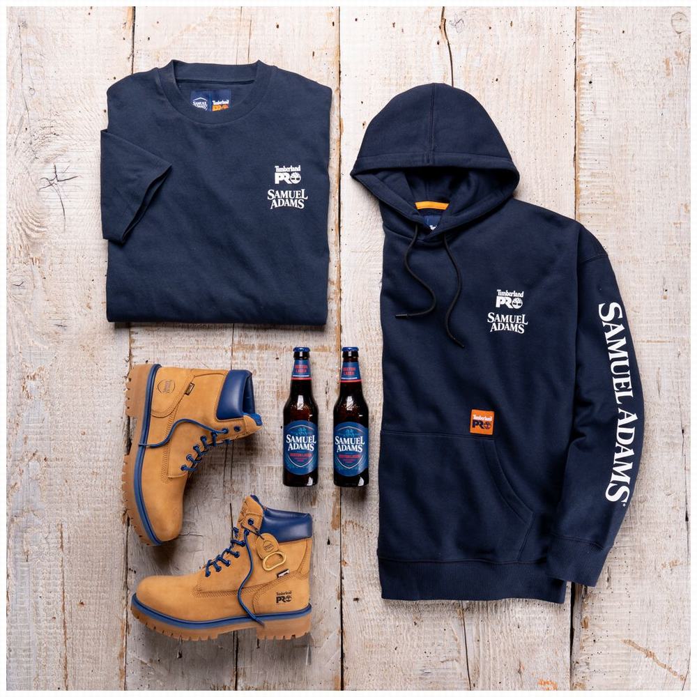 Mikiny S Kapucňou Timberland Sam Adams x Timberland PRO® Beerproof Panske Námornícka Modrá | FX7152960