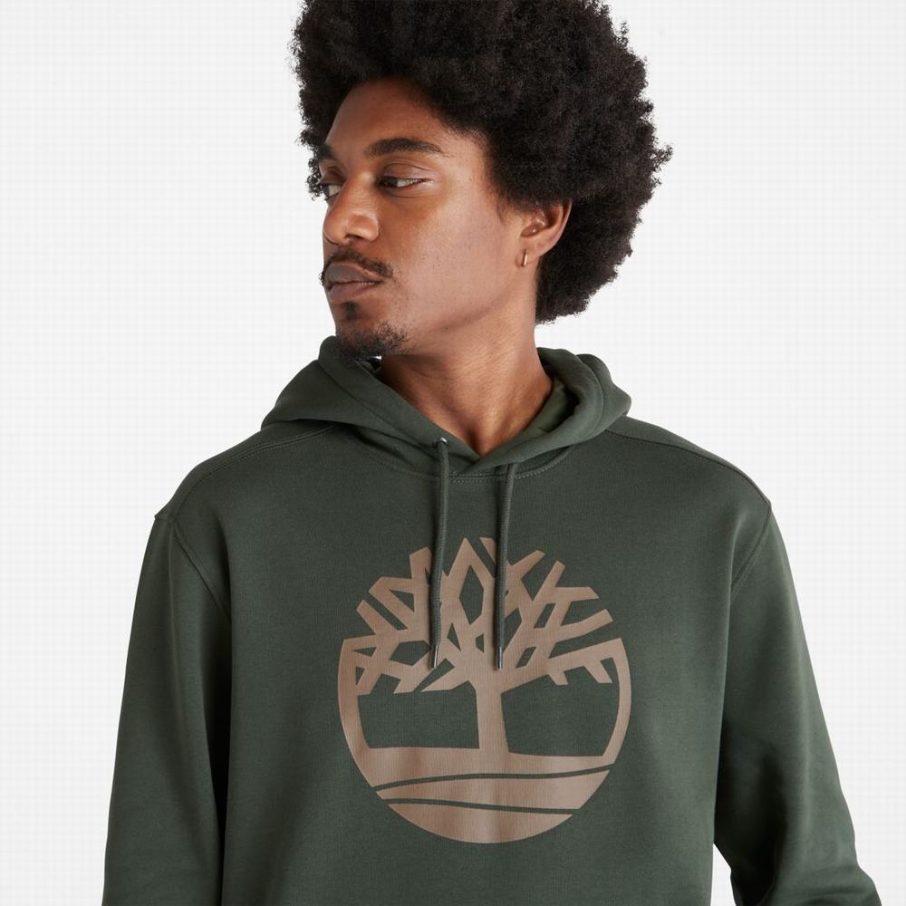 Mikiny S Kapucňou Timberland Tree-Logo Panske Tmavo Olivovo Zelená Hnede | CQ6239470