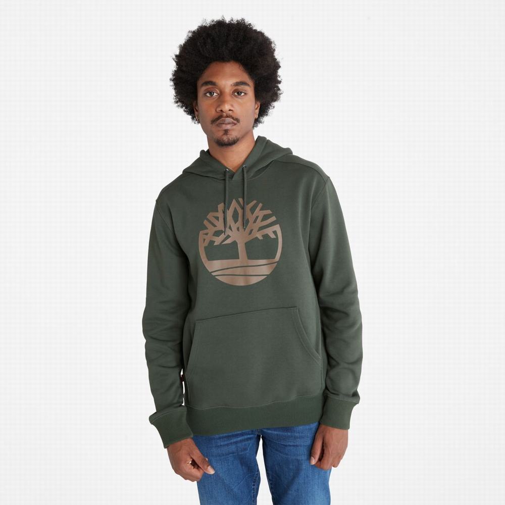 Mikiny S Kapucňou Timberland Tree-Logo Panske Tmavo Olivovo Zelená Hnede | CQ6239470