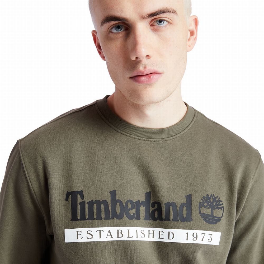 Mikiny Timberland Established 1973 Crew Panske Zelene | BM7350684