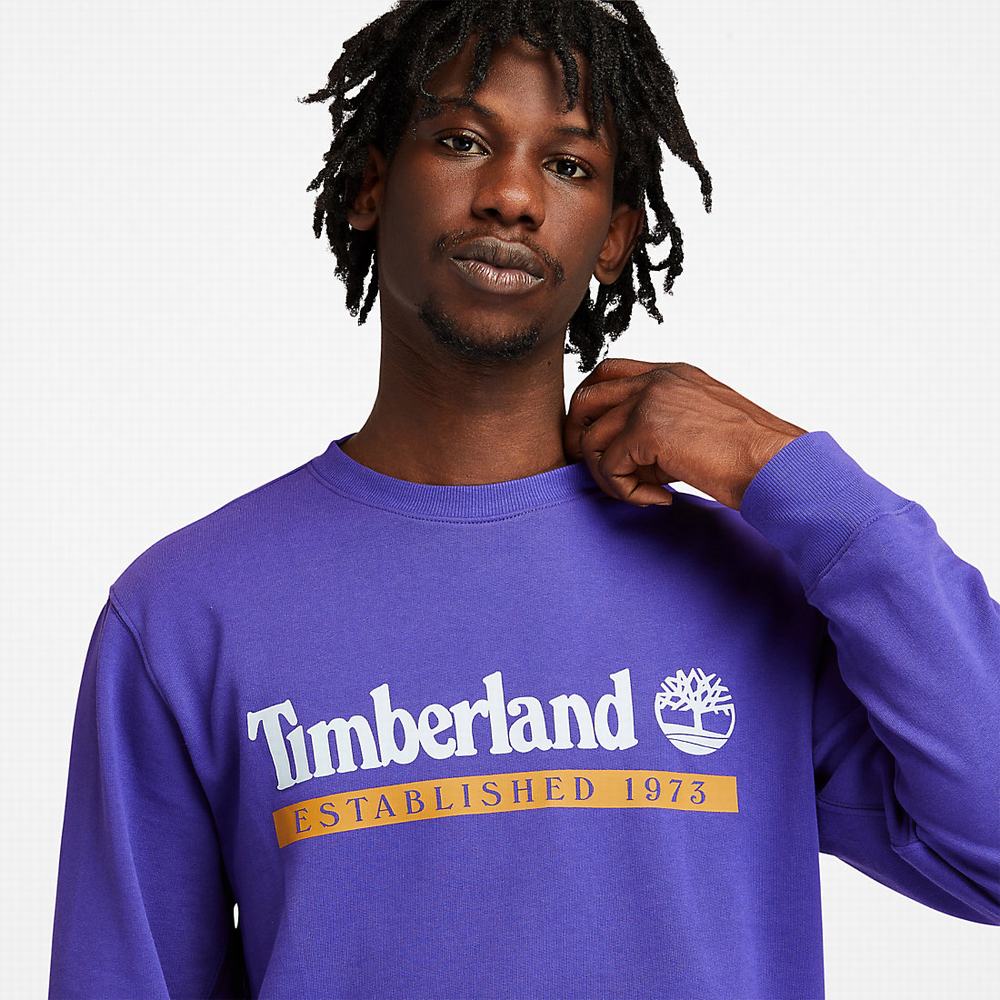 Mikiny Timberland Established 1973 Crew Panske Tmavo Modre | GE3125809