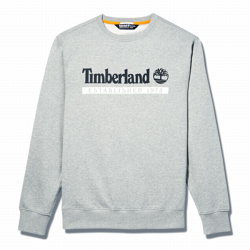 Mikiny Timberland Established 1973 Crew Panske Siva | ND1564820