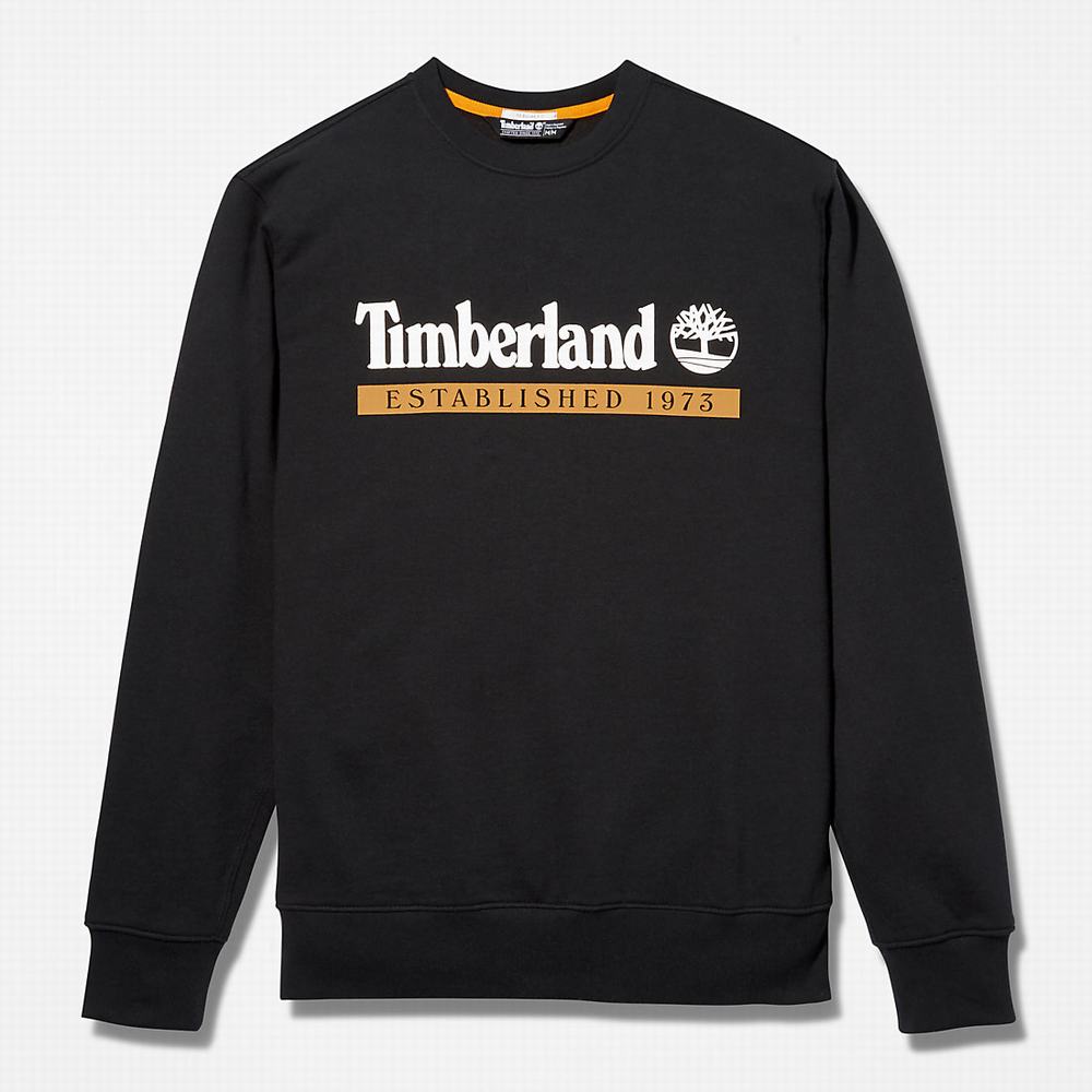 Mikiny Timberland Established 1973 Crew Panske Čierne | SX7381062