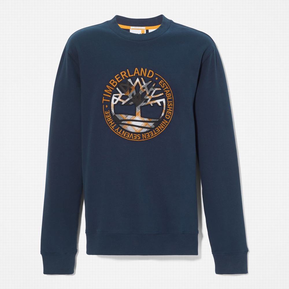 Mikiny Timberland Little Cold River Boucle Crewneck Panske Námornícka Modrá | EN5289430