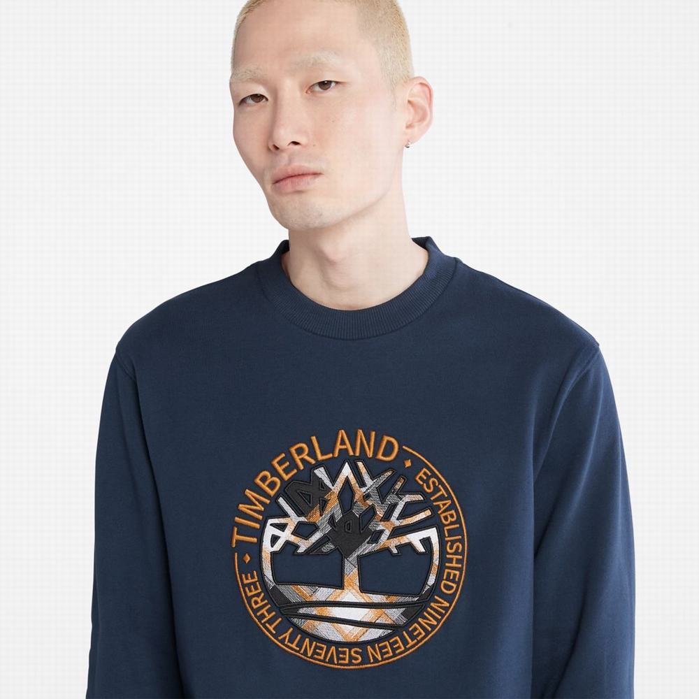 Mikiny Timberland Little Cold River Boucle Crewneck Panske Námornícka Modrá | EN5289430